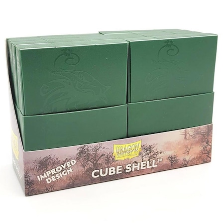 Grizzly Fitness Cube Shell Card Deck Box, Forest Green - 8 Piece BE3303280